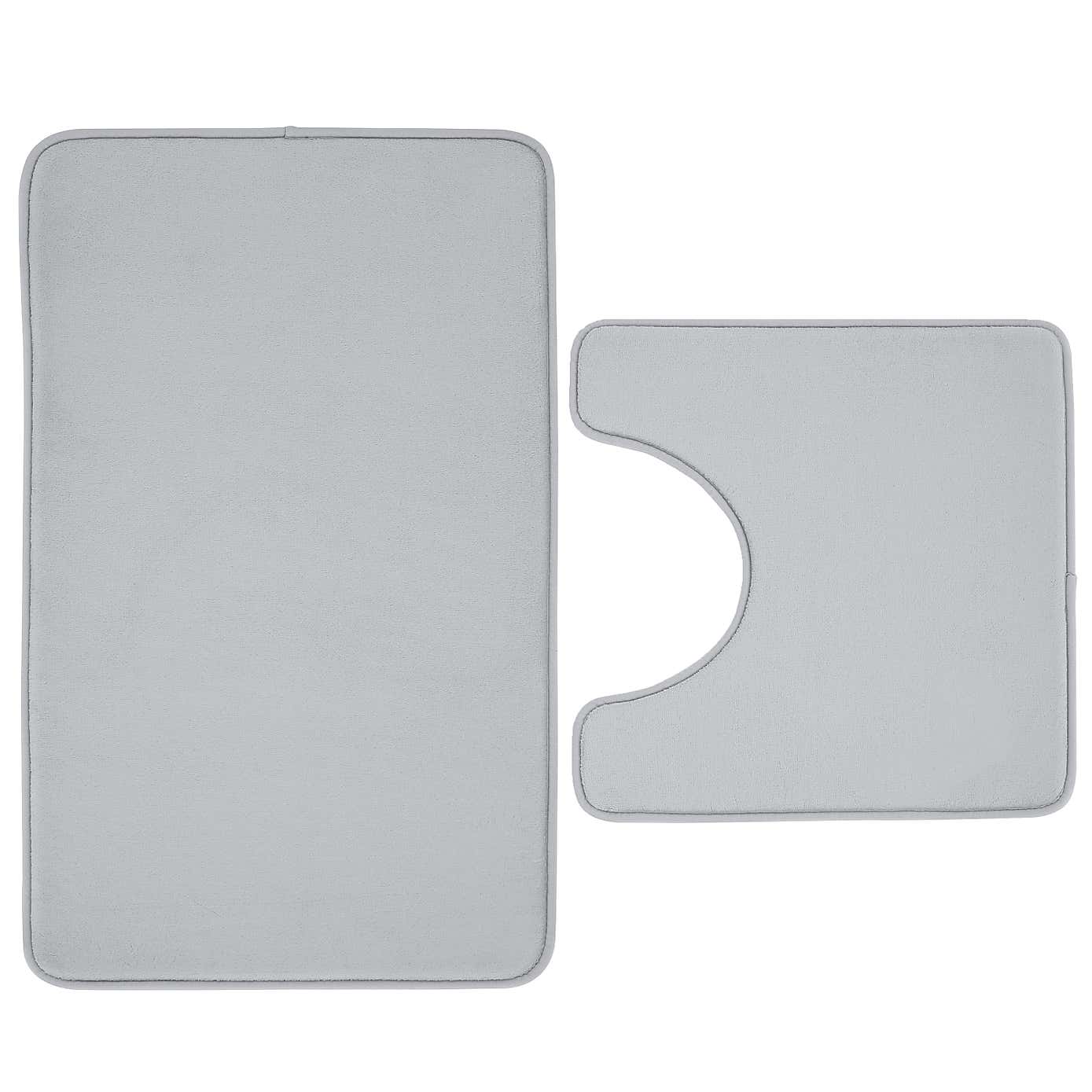 Catherine Lansfield Anti Bacterial Memory Foam Bath Mat and Pedestal Mat