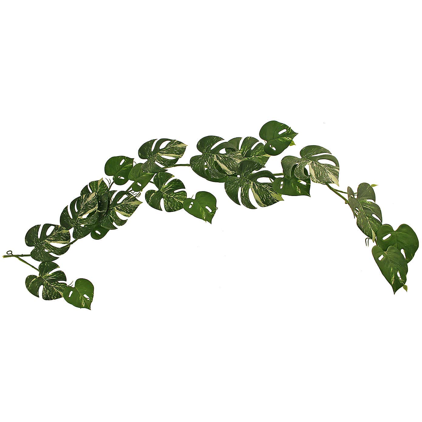 Artificial Variegated Monstera Garland