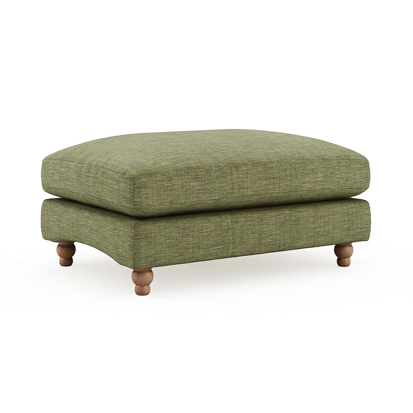 Martha Slub Faux Linen Footstool