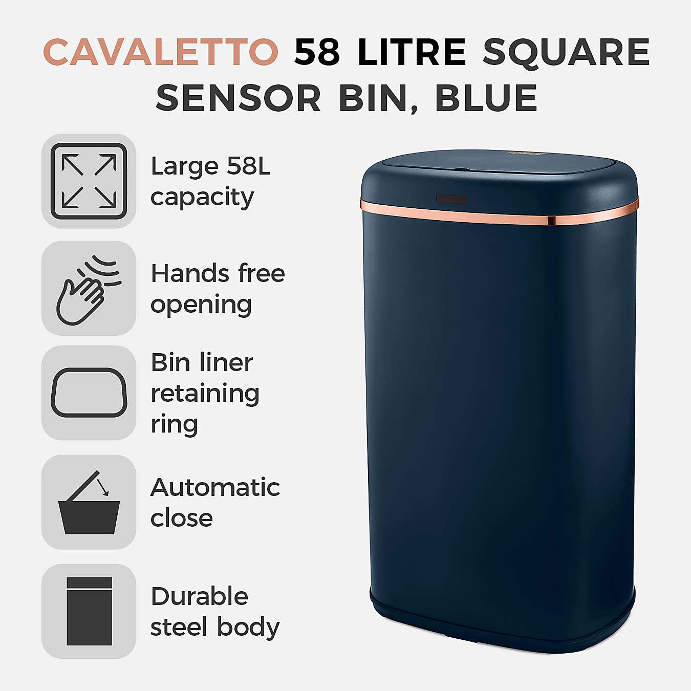 Tower Cavaletto 58L Sensor Bin