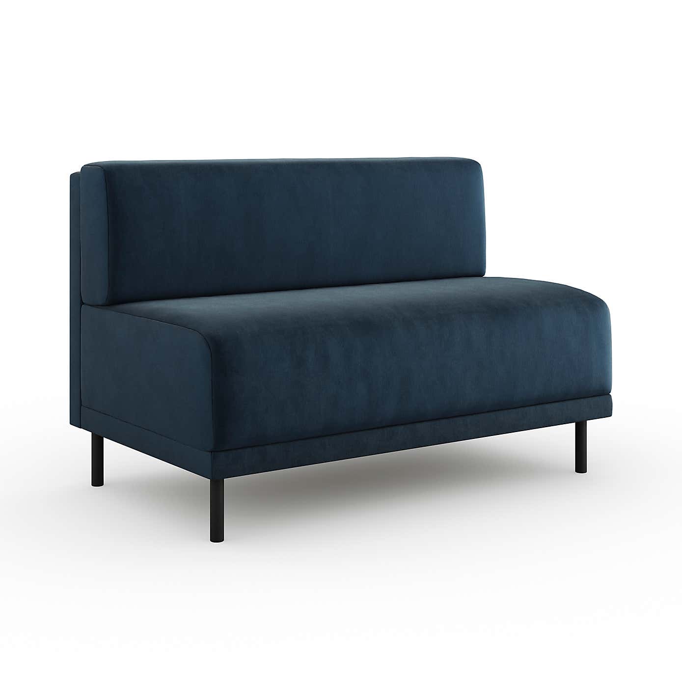 Mae Long Dining Bench, Matte Plush Velvet