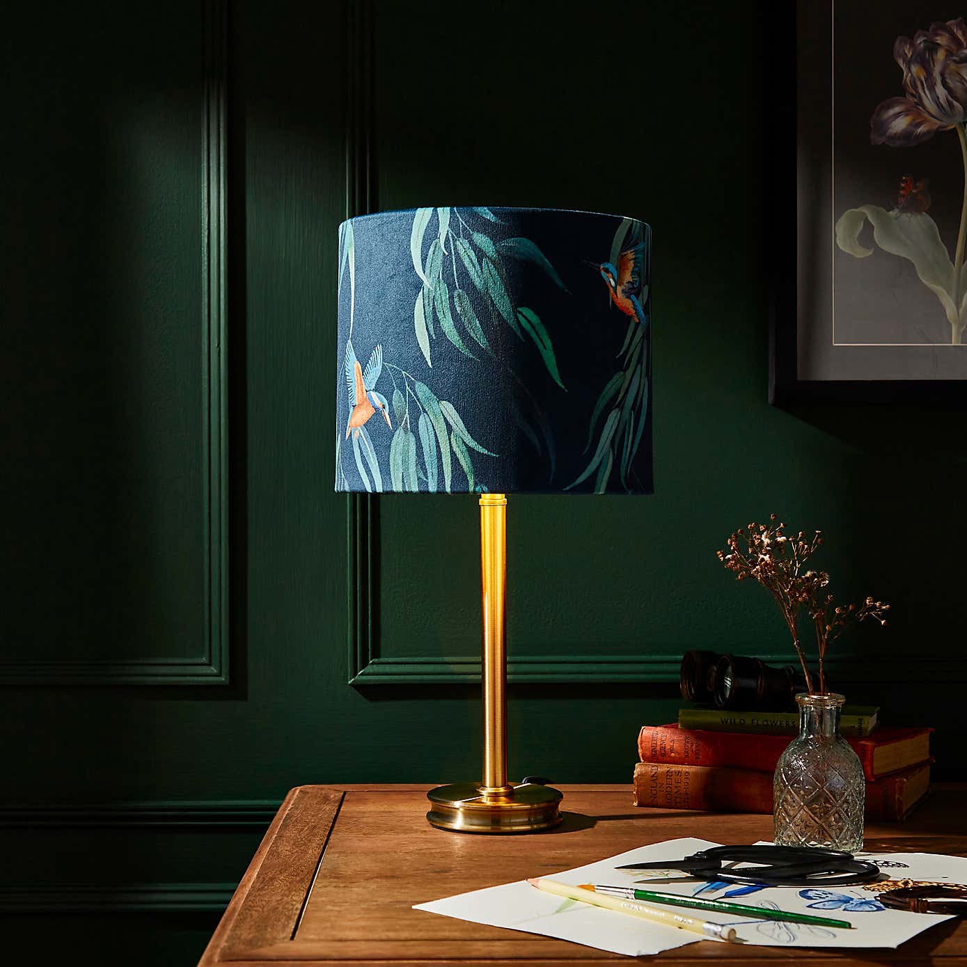 Kingfisher Metal Table Lamp