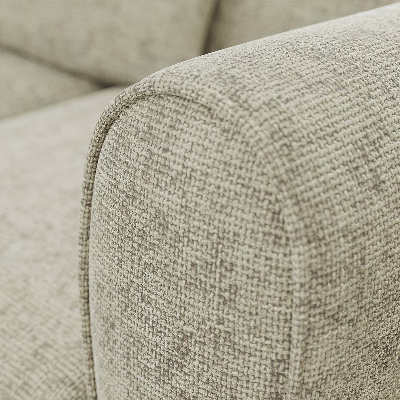 Blake Curved Arm Chunky Chenille Corner Chaise Sofa