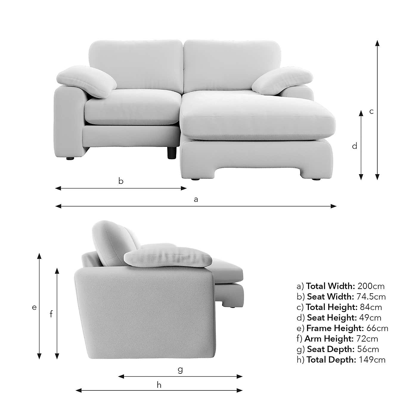 Magnus Soft Textured Chenille Corner Chaise Sofa