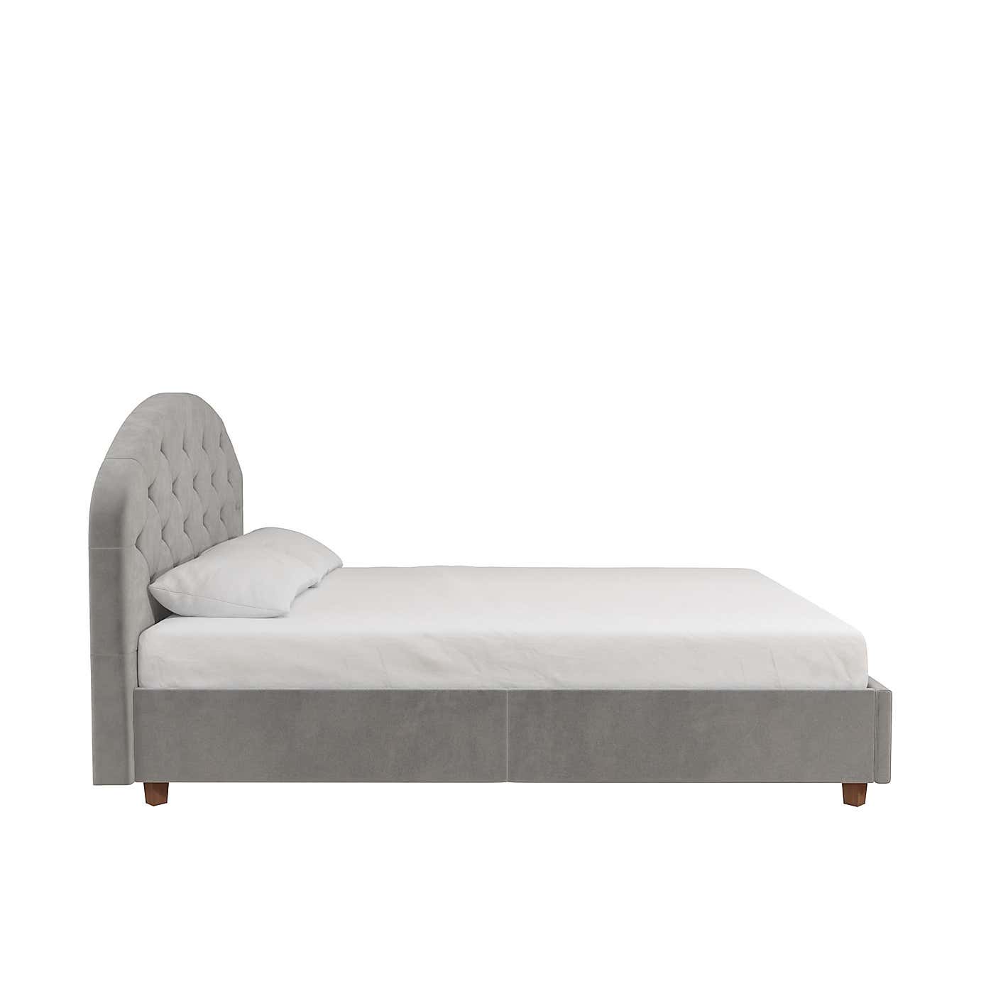 Aspen Velvet Upholstered Bed Frame