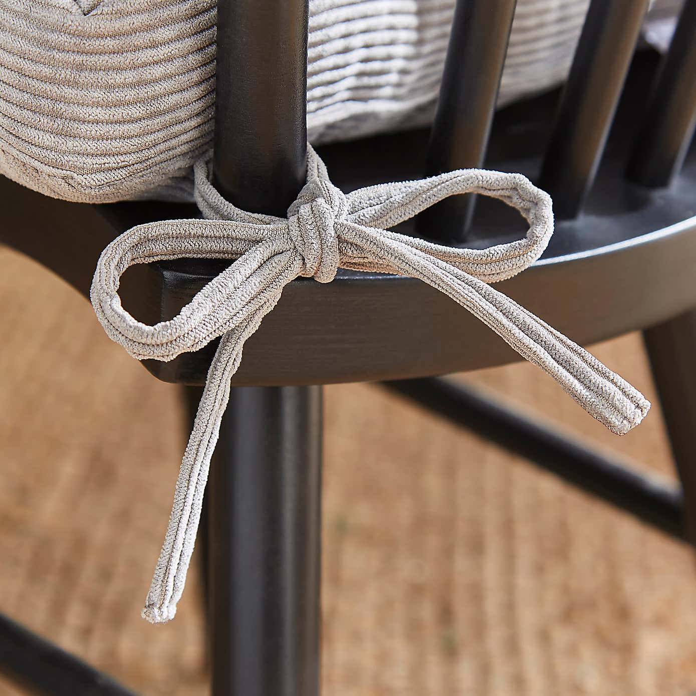 Corduroy Grey Box Style Seat Pad