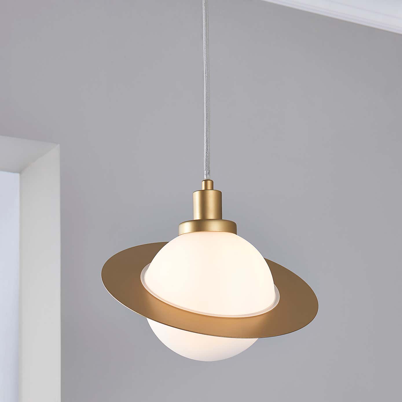 Saturn 1 Light Pendant Ceiling Fitting