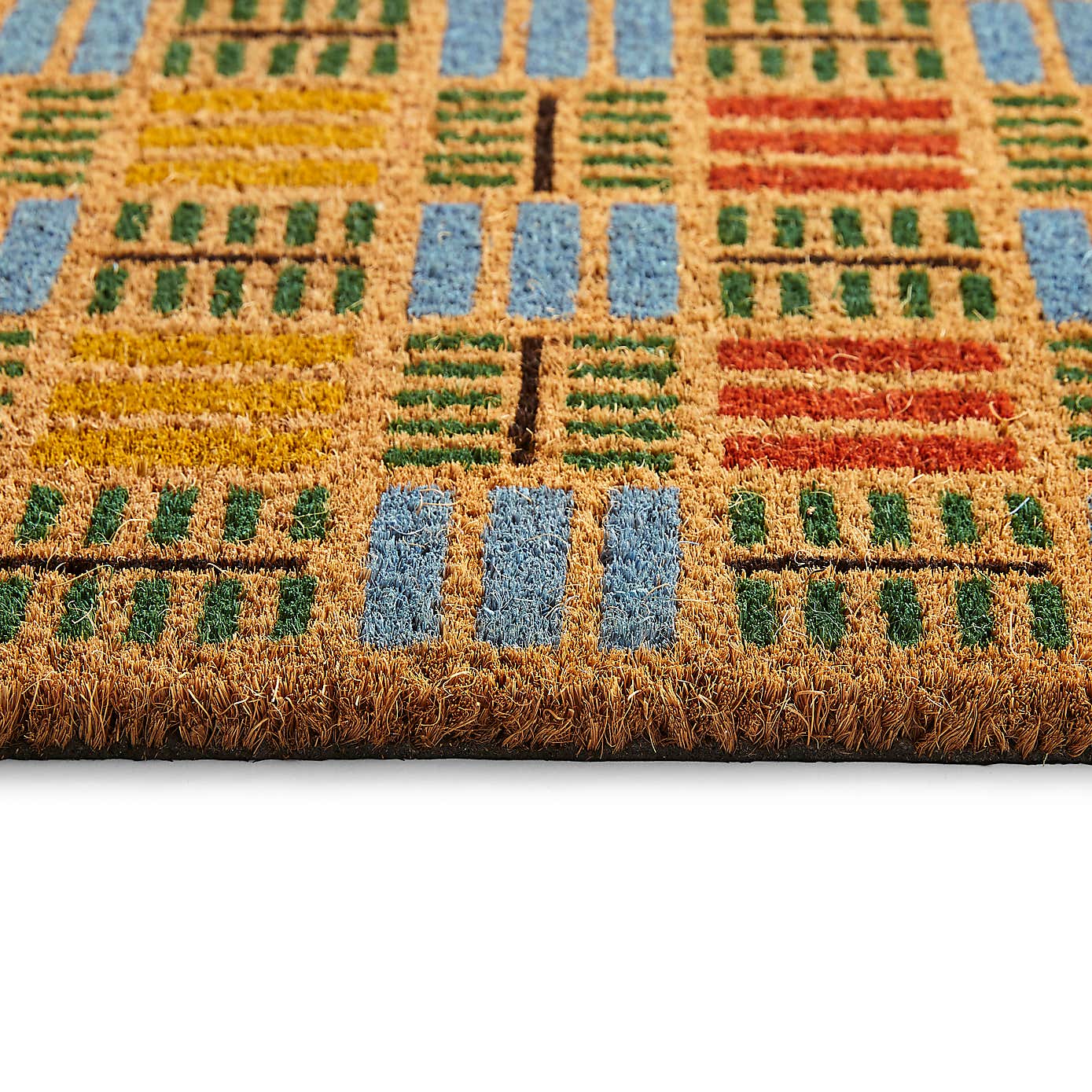Checkerboard Coir Doormat