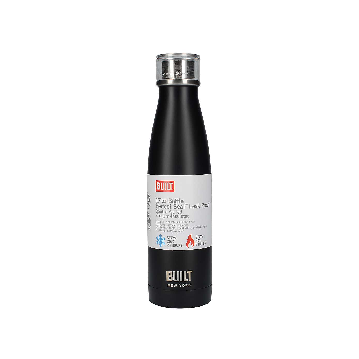 Built Double Walled Insulated Black Water Bottle