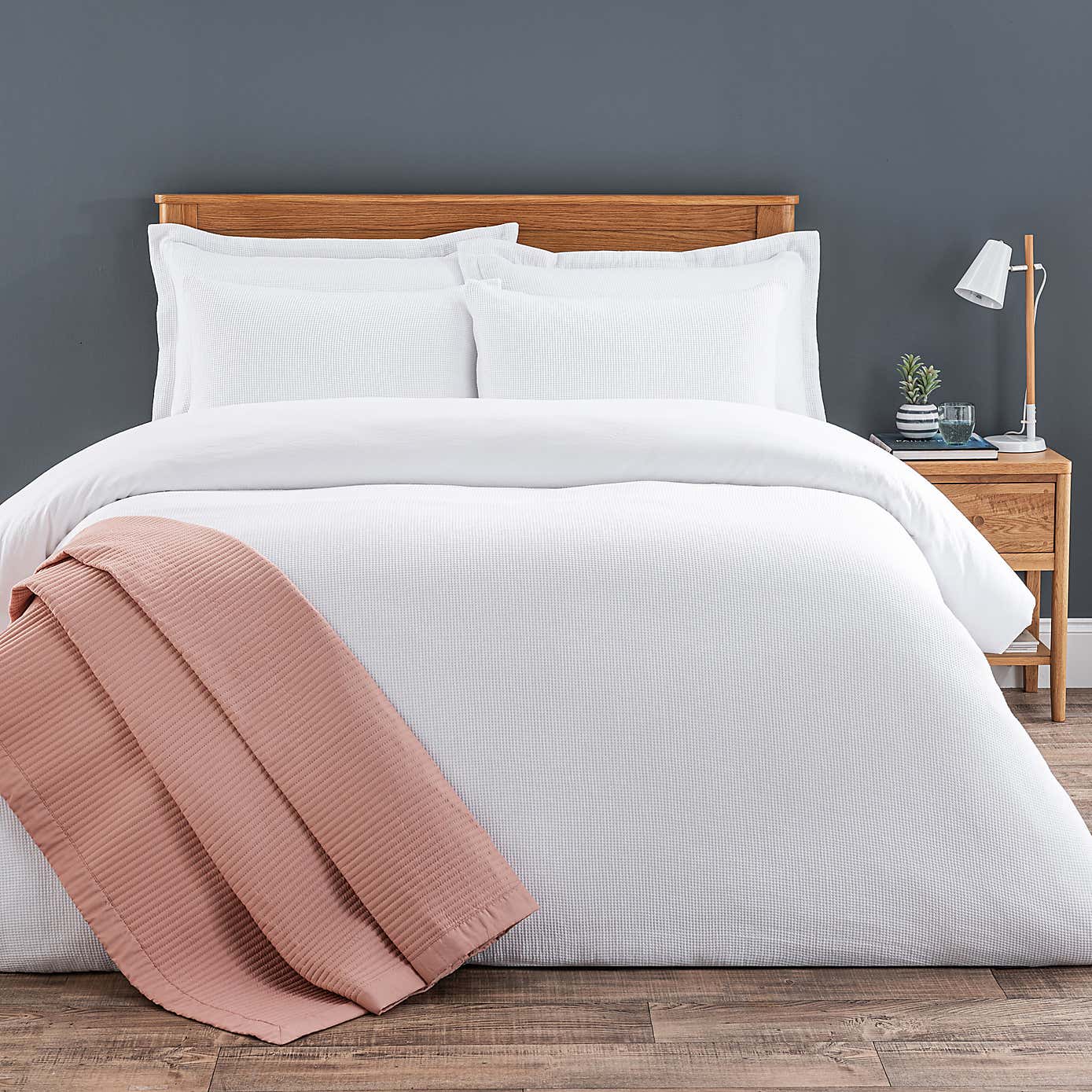 Alston Waffle Duvet Cover and Pillowcase Set