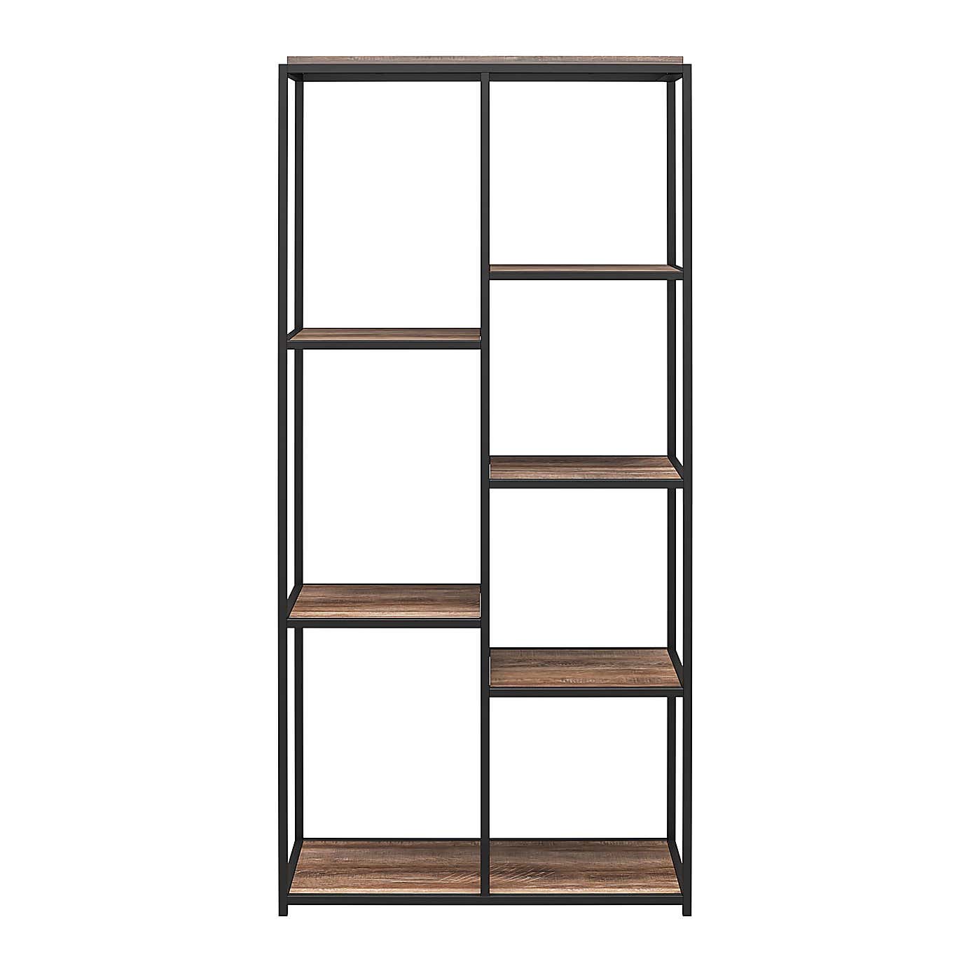 Quincy 5 Shelf Bookcase, Weathered Oak