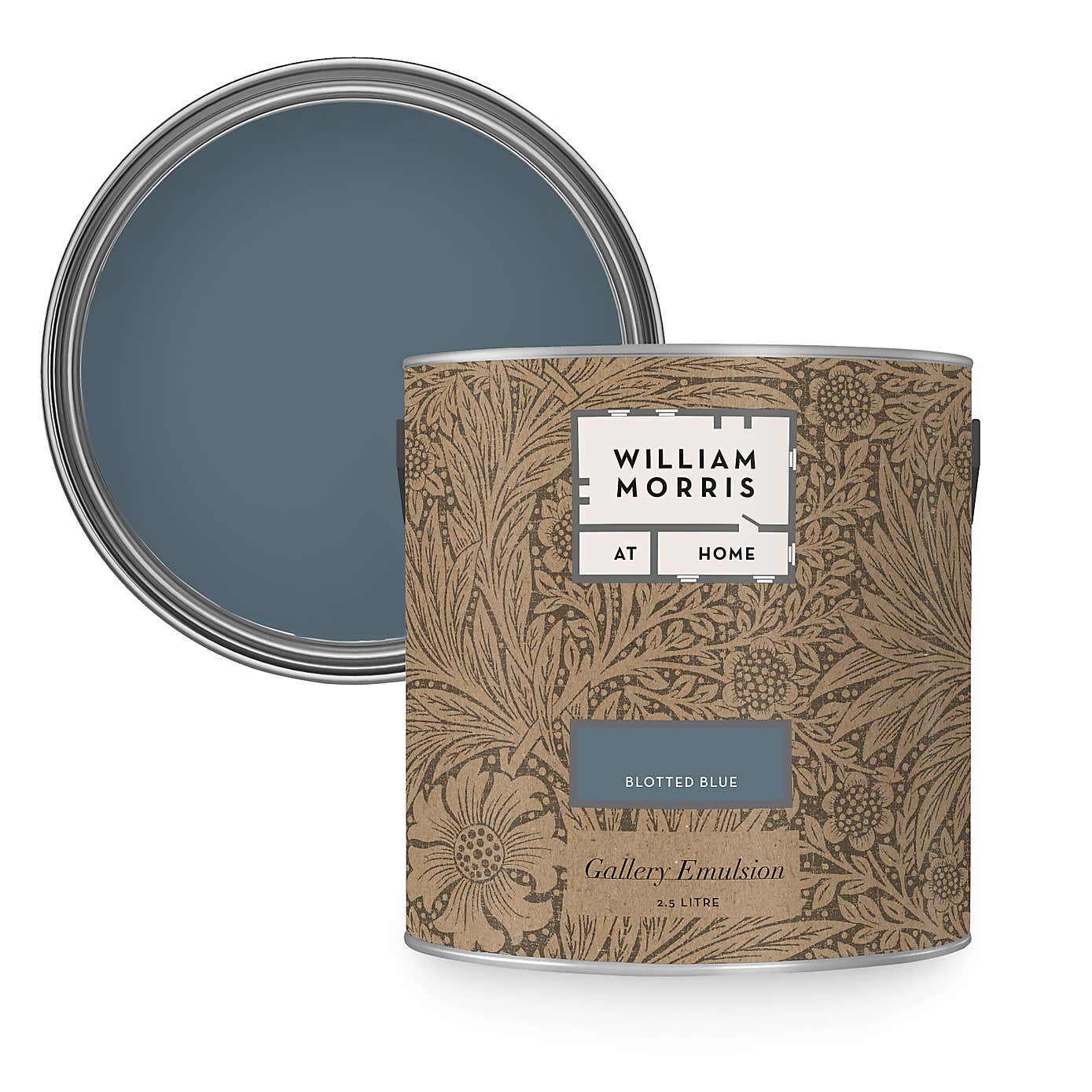 William Morris At Home Blotted Blue Gallery Emulsion Paint