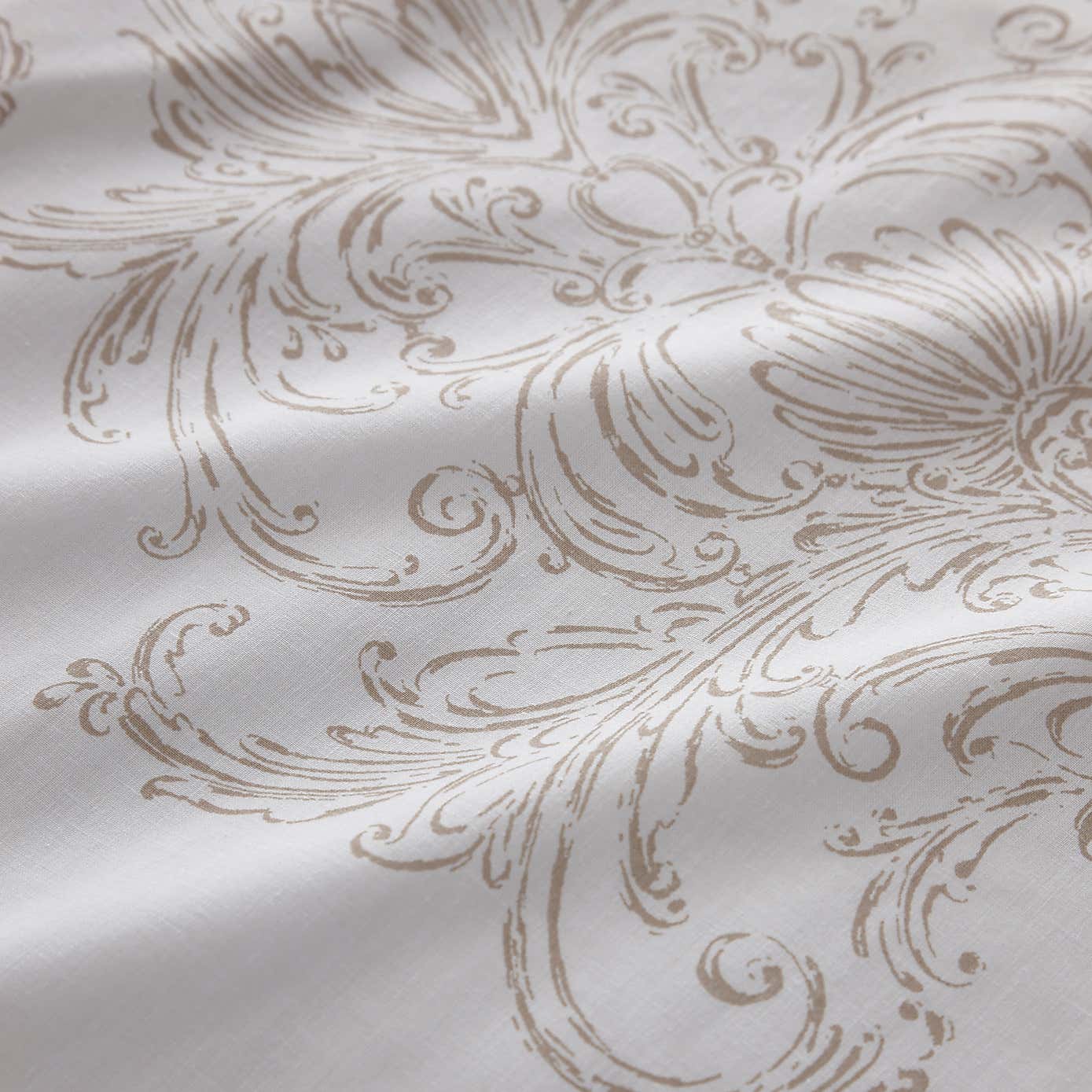 Versailles Natural Reversible Duvet Cover and Pillowcase Set