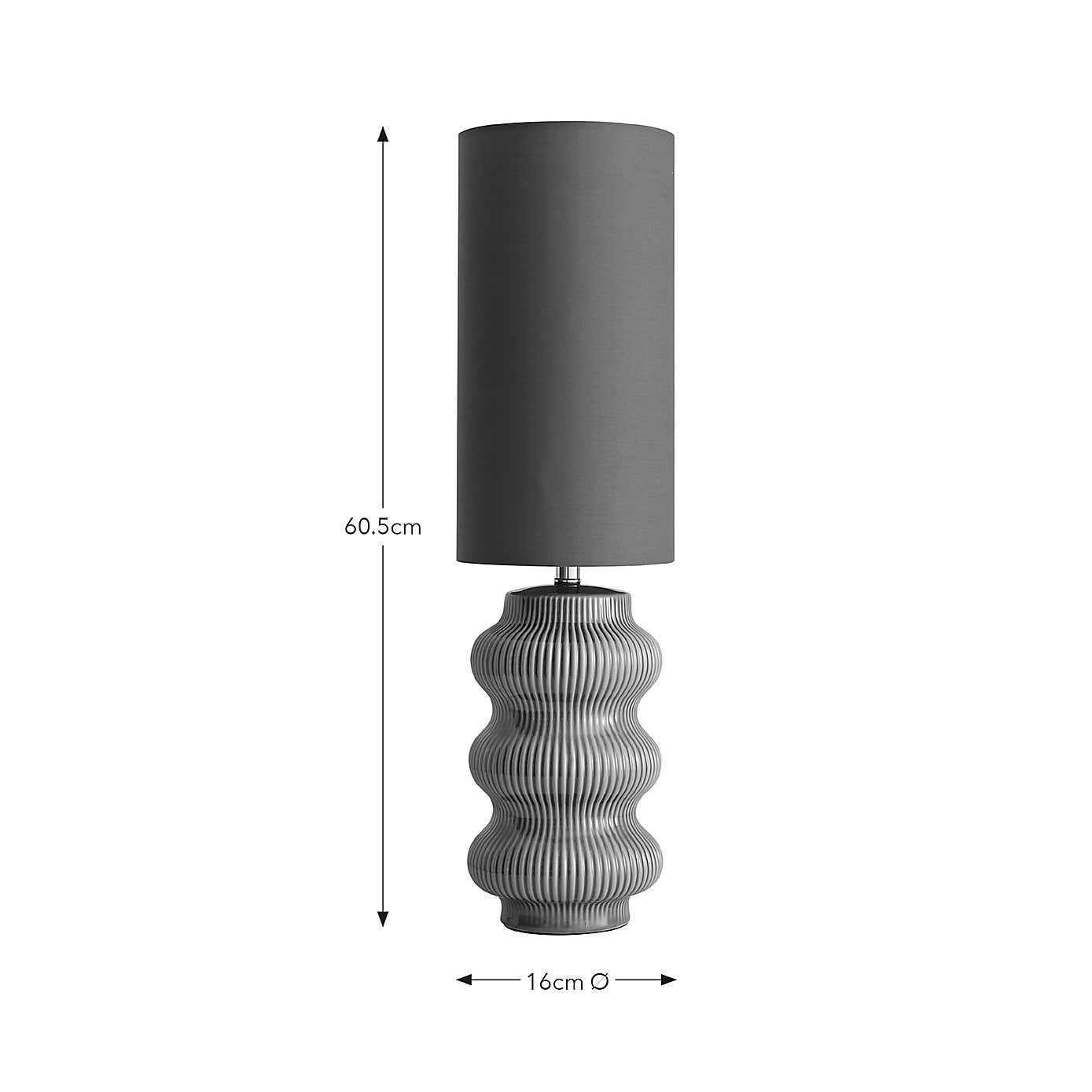 Pippin Ribbed Ceramic Table Lamp