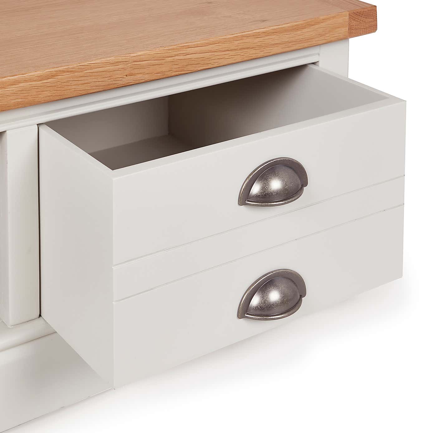 Compton Ivory Coffee Table with Baskets