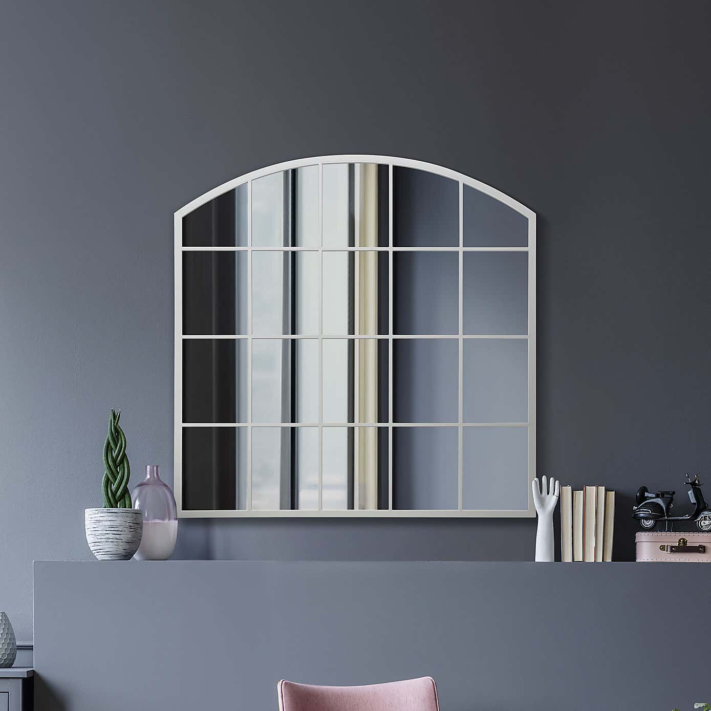 Arcus Arched Window Wide Indoor Outdoor Wall Mirror