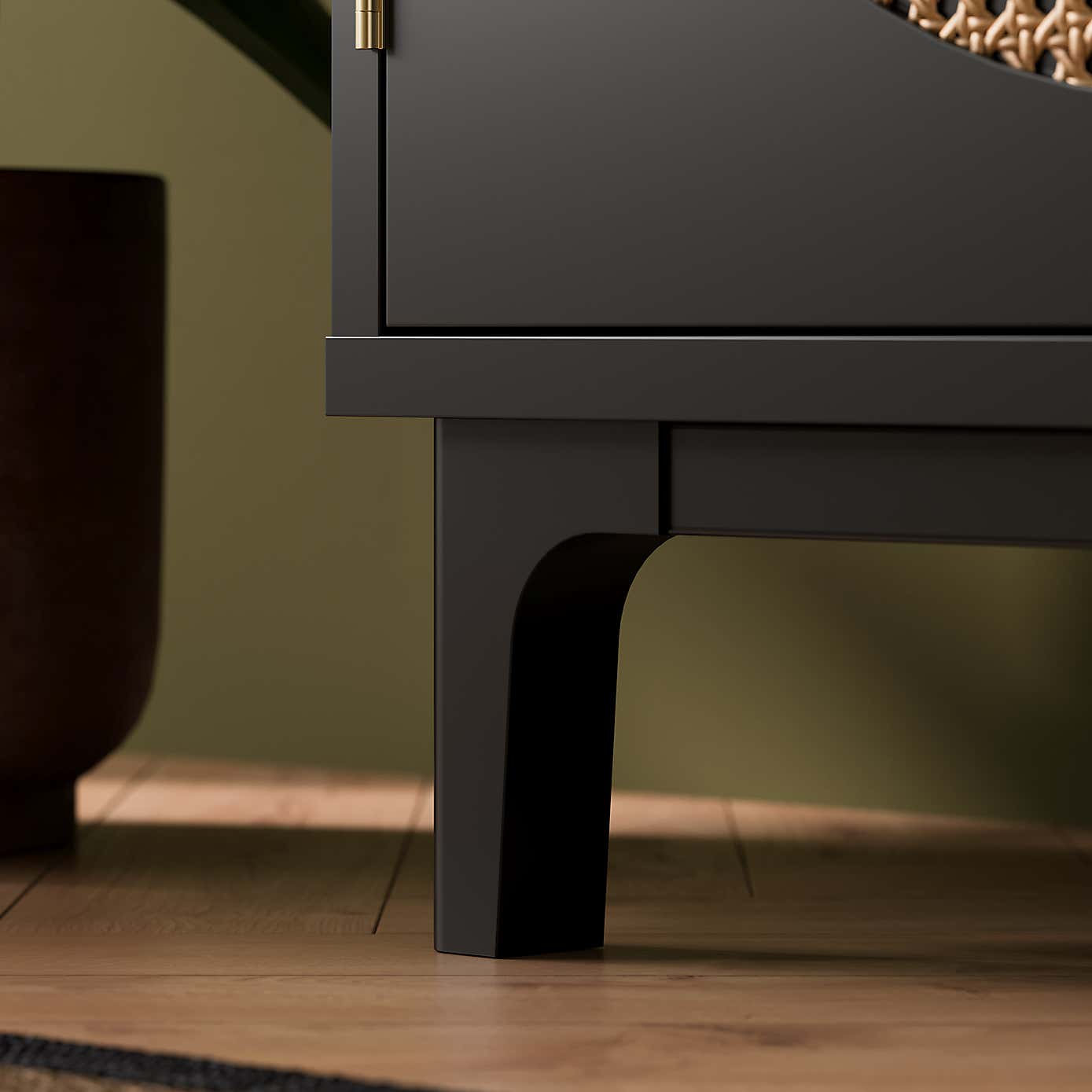 Franco Curve Small Cabinet Black