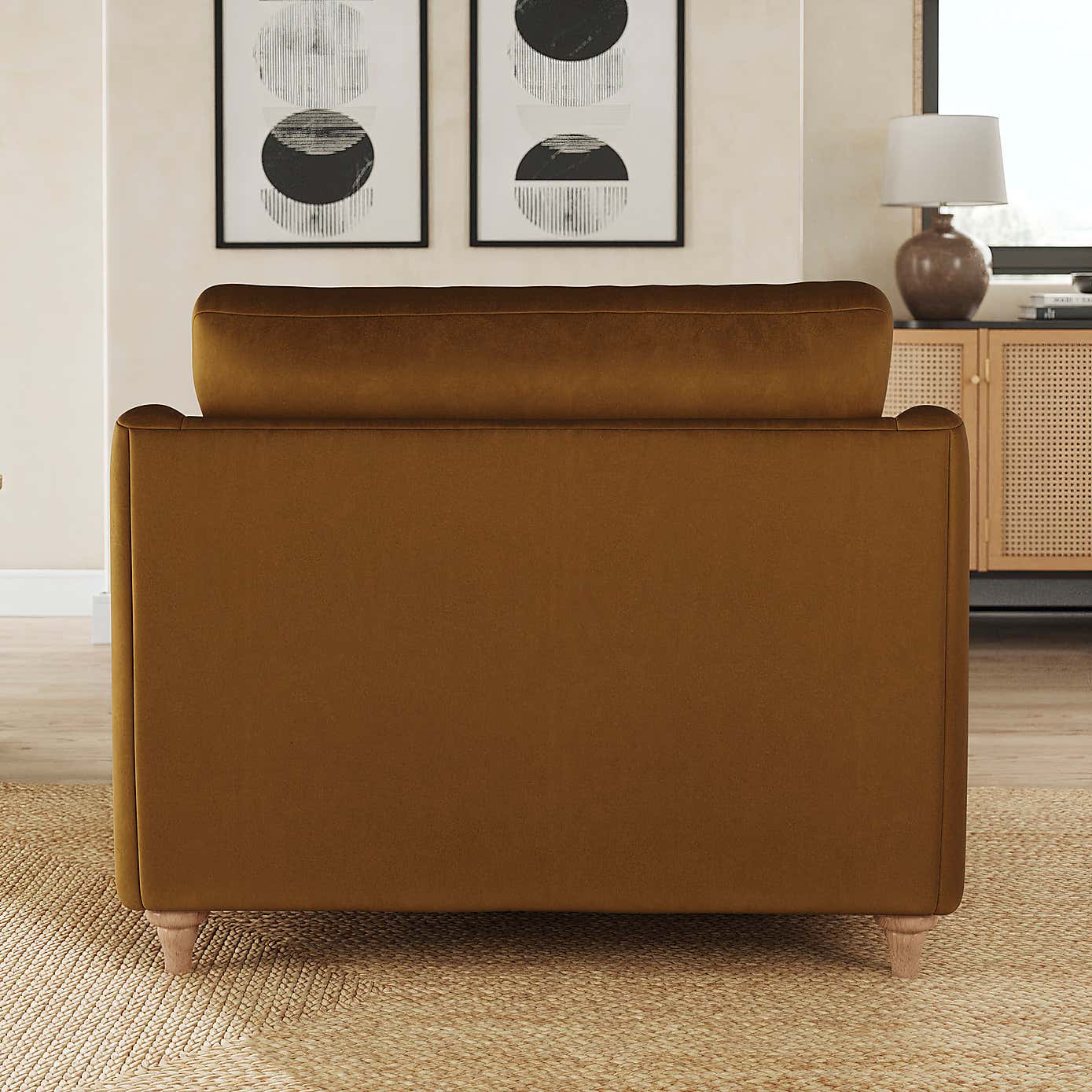 Hattie Matte Plush Velvet Snuggle Sofa