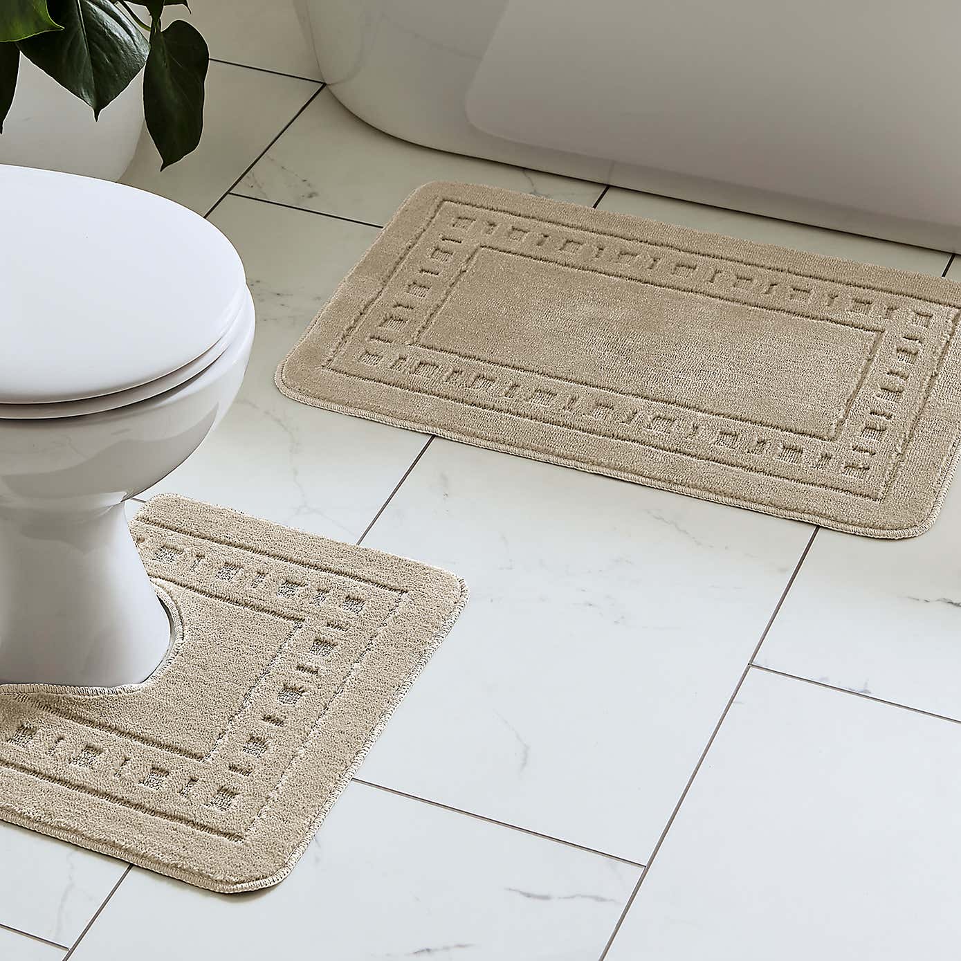 Armoni Bath Mat and Pedestal Mat Set