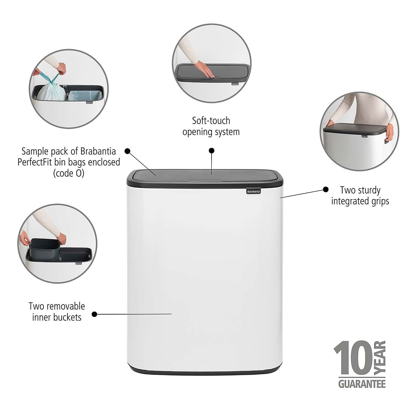 Brabantia Bo 2 x 30L Touch Bin