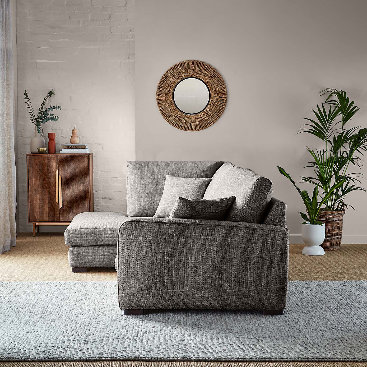 Carson Chunky Multi Weave Left Hand Corner Sofa