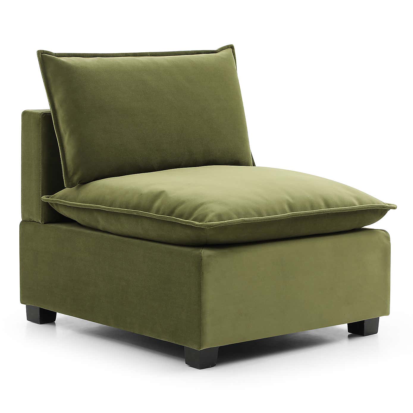 Moda Corner Modular Sofa, Olive Velvet