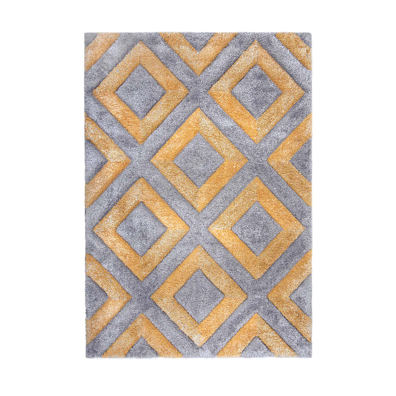 Velvet 3D Geometric Diamonds Rug