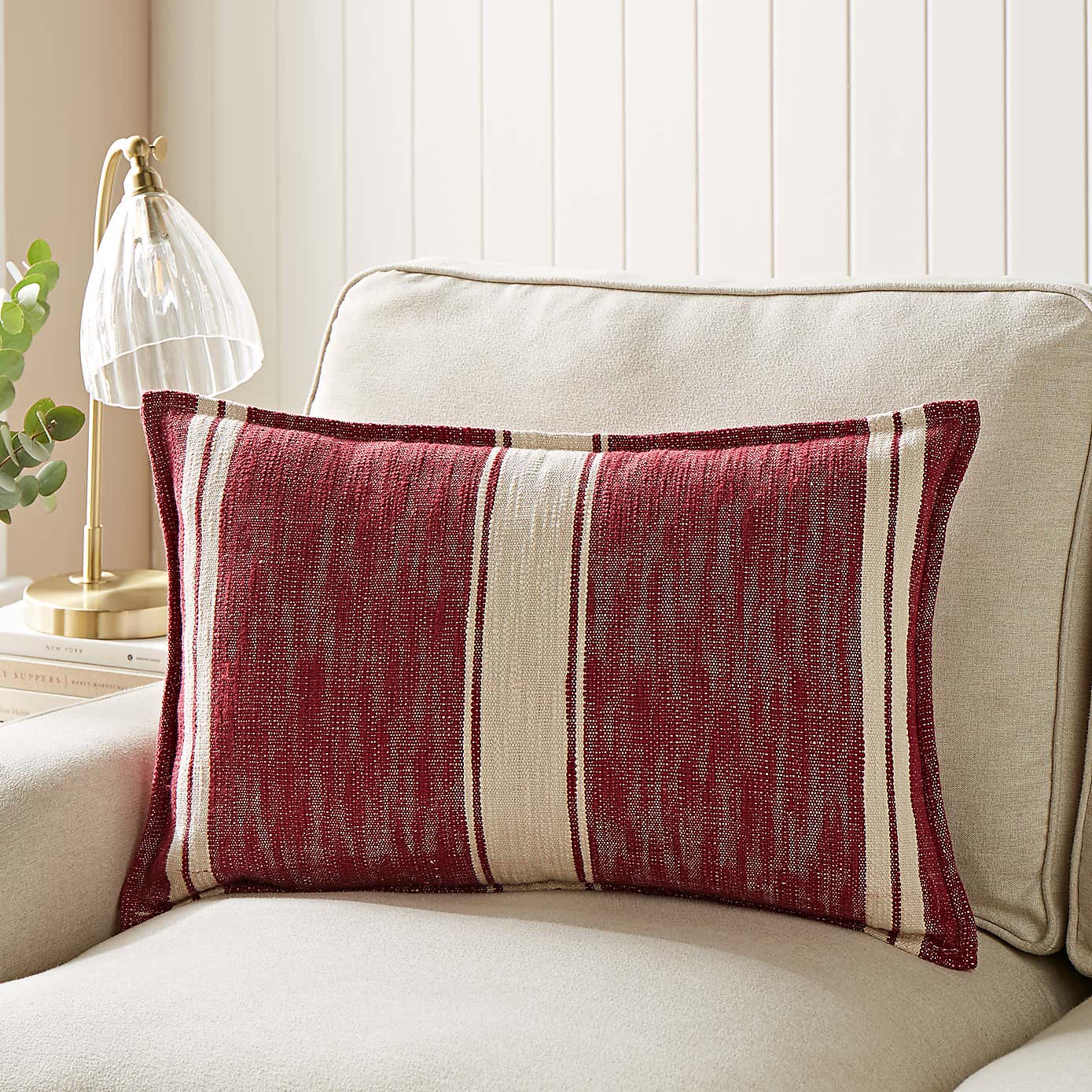 Churchgate Mallory Striped Rectangular Cushion
