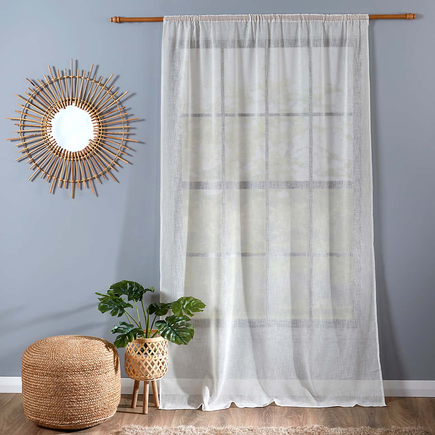 Recycled Polyester Slot Top Single Voile Panel