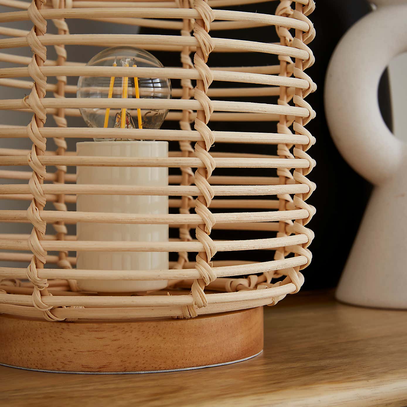 Emil Rattan Adjustable Table Lamp