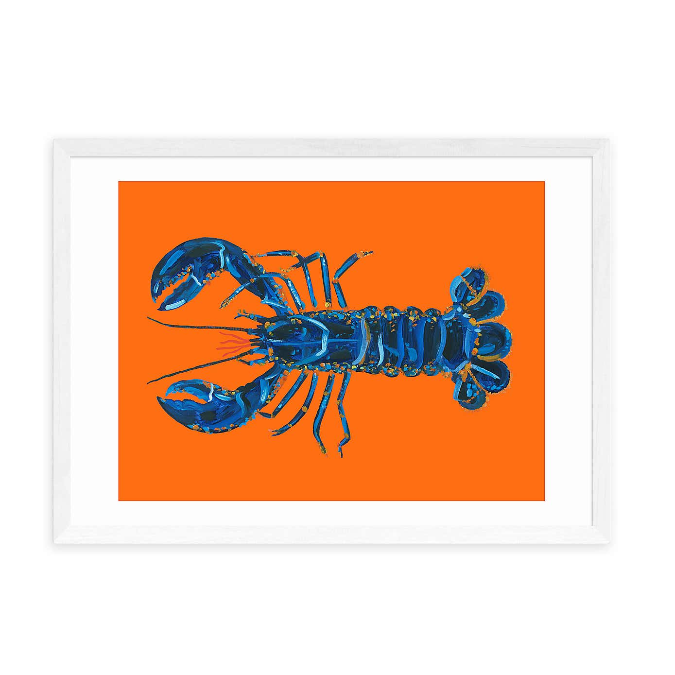 East End Prints Lobster on Orange by Alice Straker