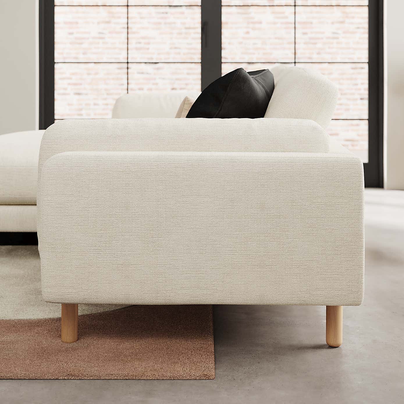 Newton Chunky Tonal Weave Corner Chaise