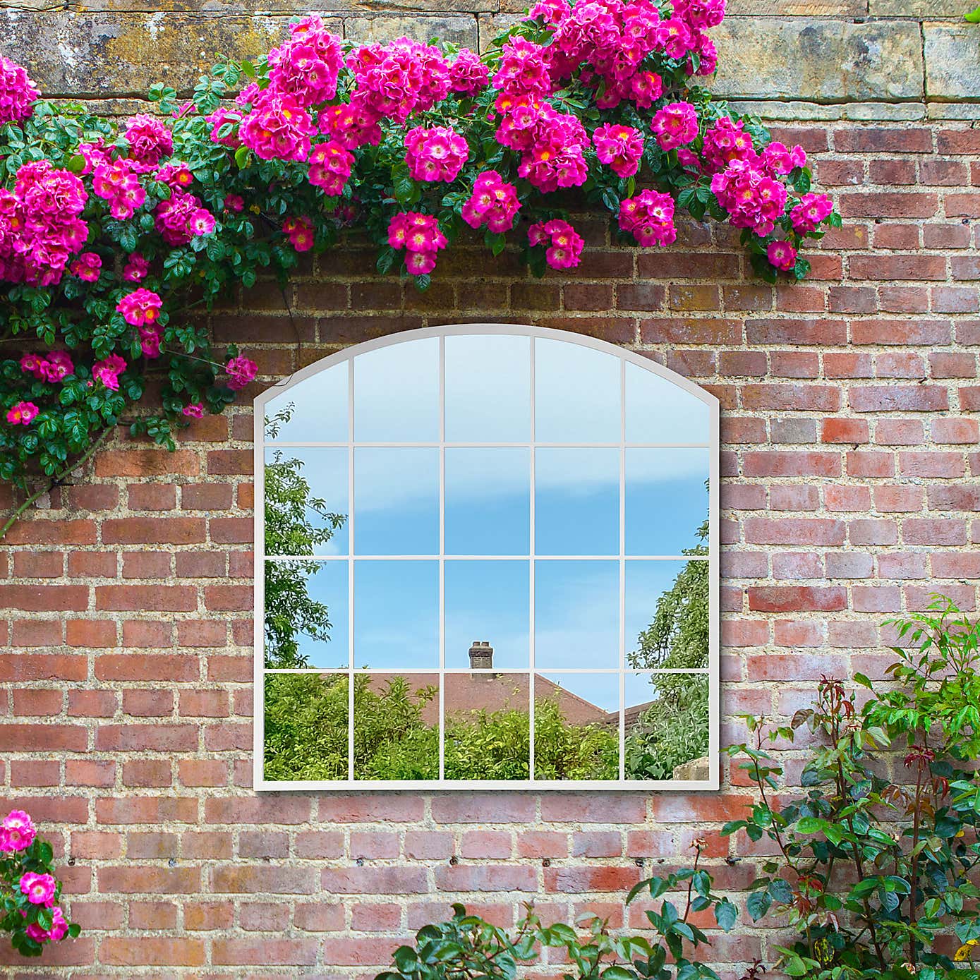 Arcus Arched Window Wide Indoor Outdoor Wall Mirror