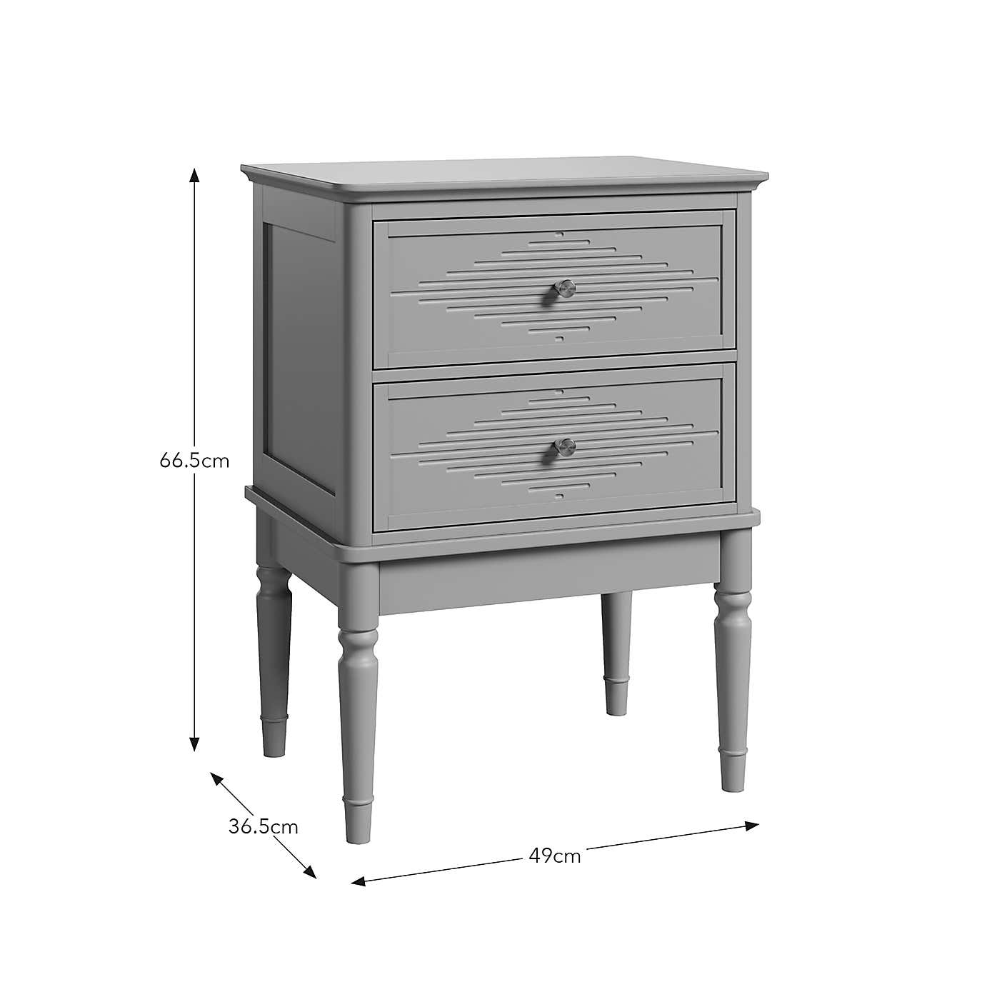 Ottilie 2 Drawer Bedside Table