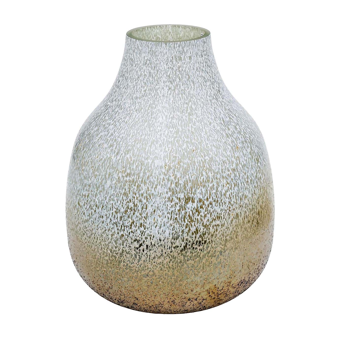 Verre Round Frosted Glass Vase