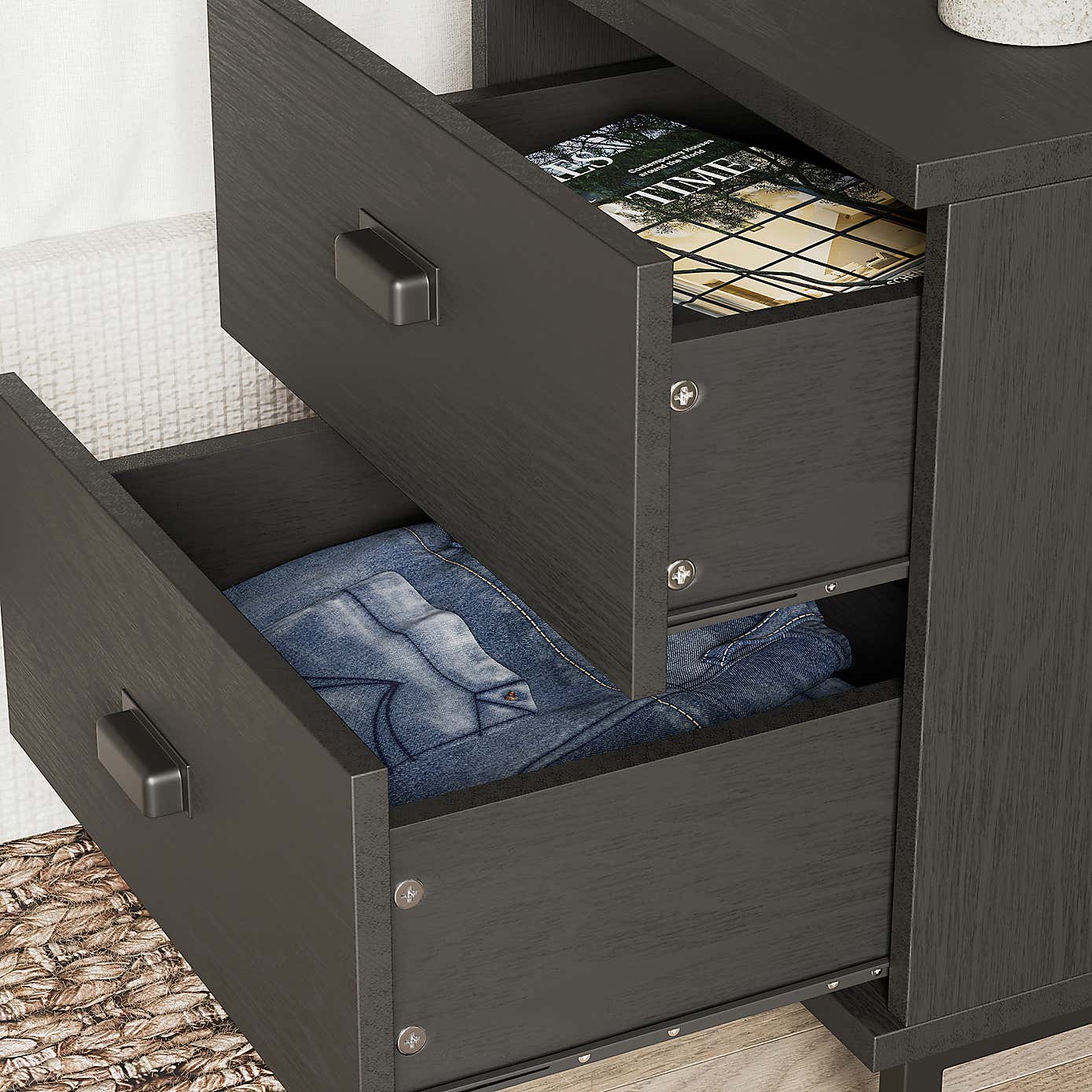 Fulton 2 Drawer Bedside Table
