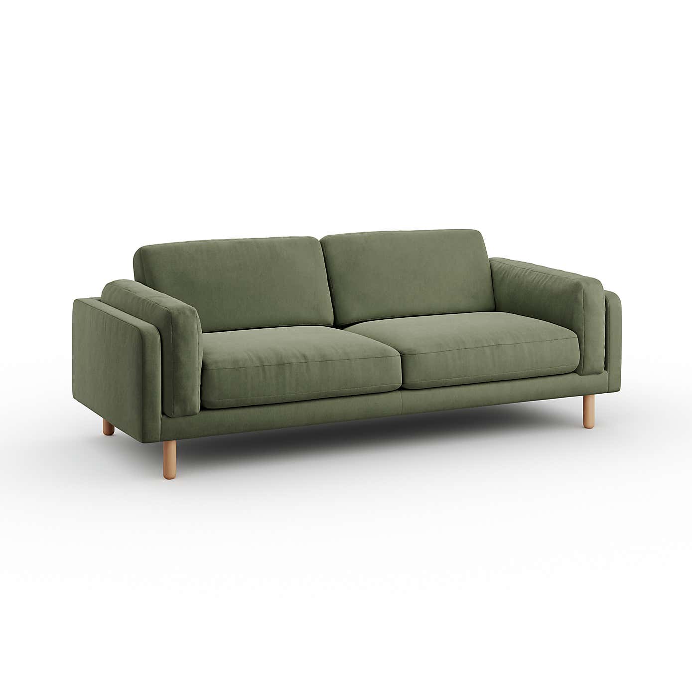 Newton Matte Plush Velvet 4 Seater Sofa