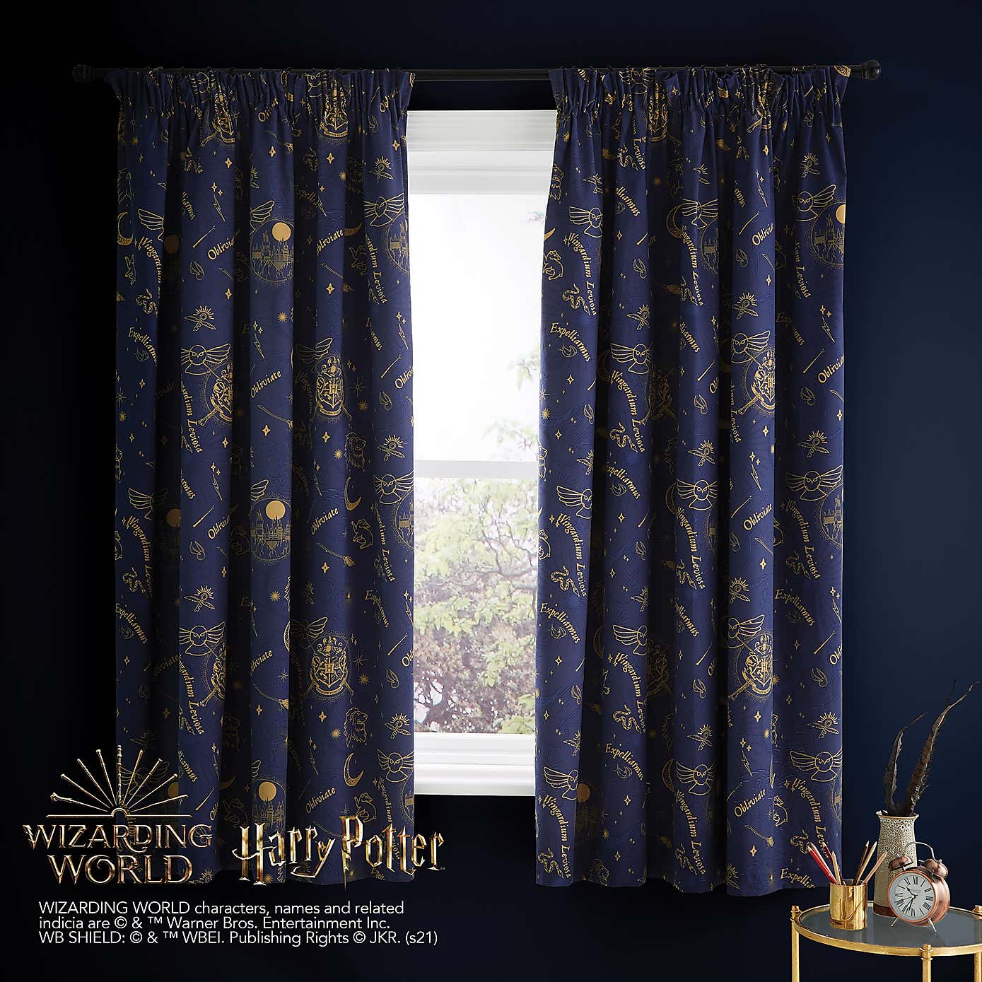 Hogwarts Blackout Pencil Pleat Curtains