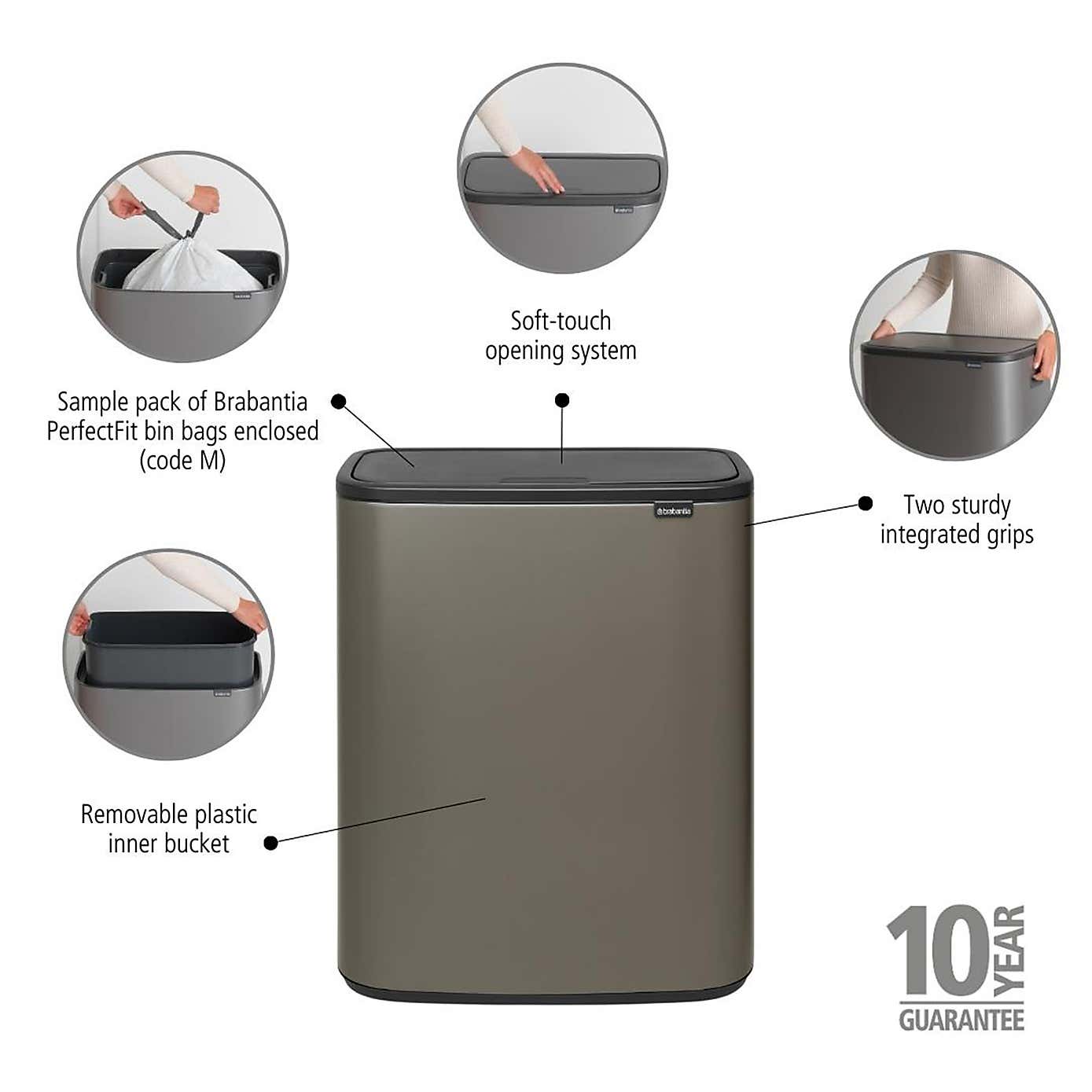 Brabantia Bo 60L Touch Bin