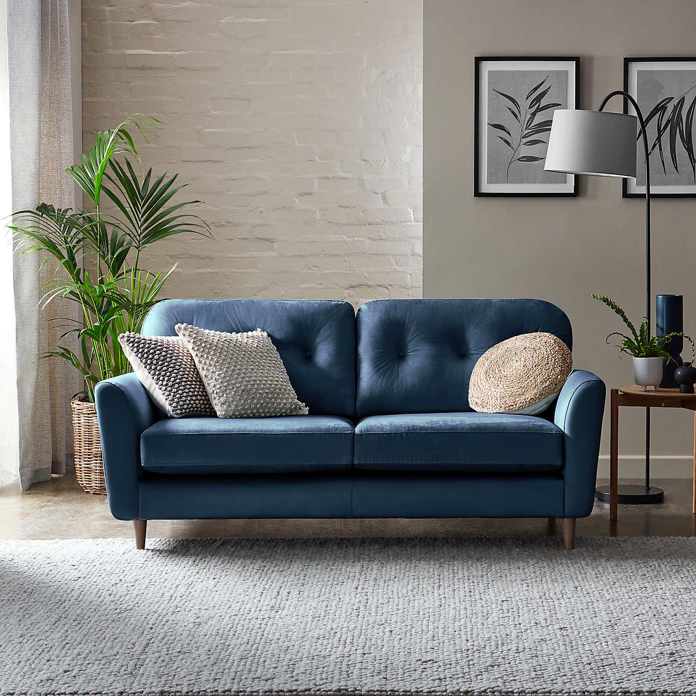 Sven Opulent Velvet 3 Seater Sofa