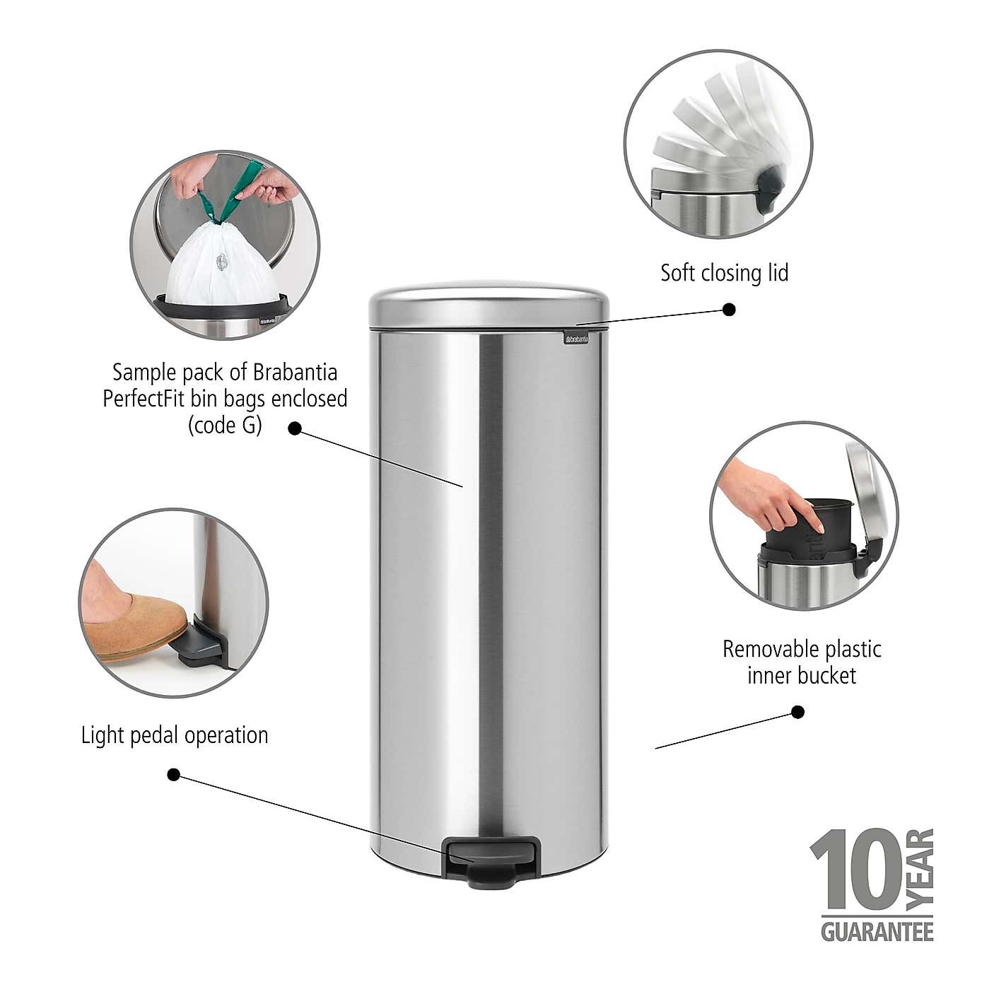 Brabantia NewIcon 30L Pedal Bin
