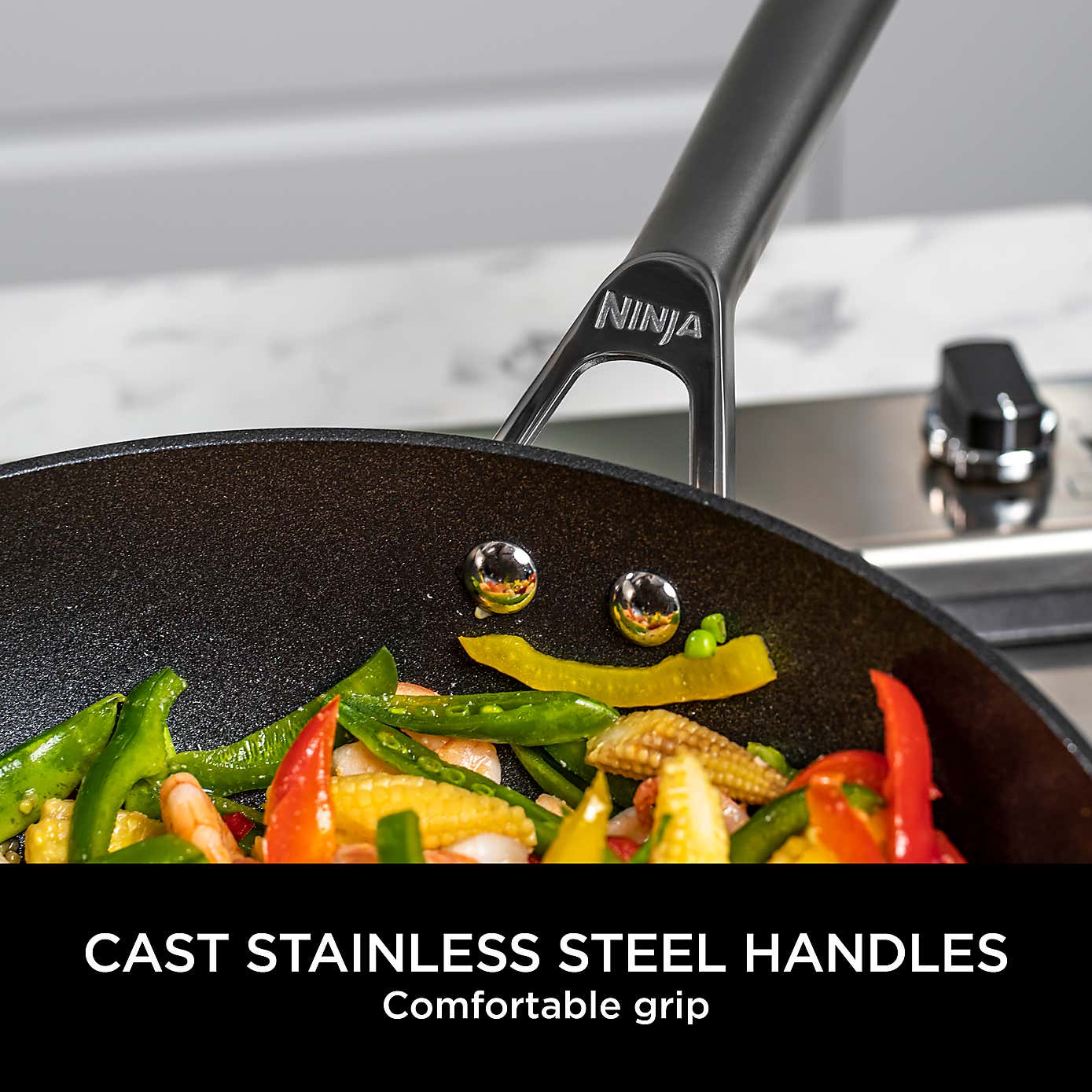 Ninja ZEROSTICK Hard Anodised Frying Pan, 24cm