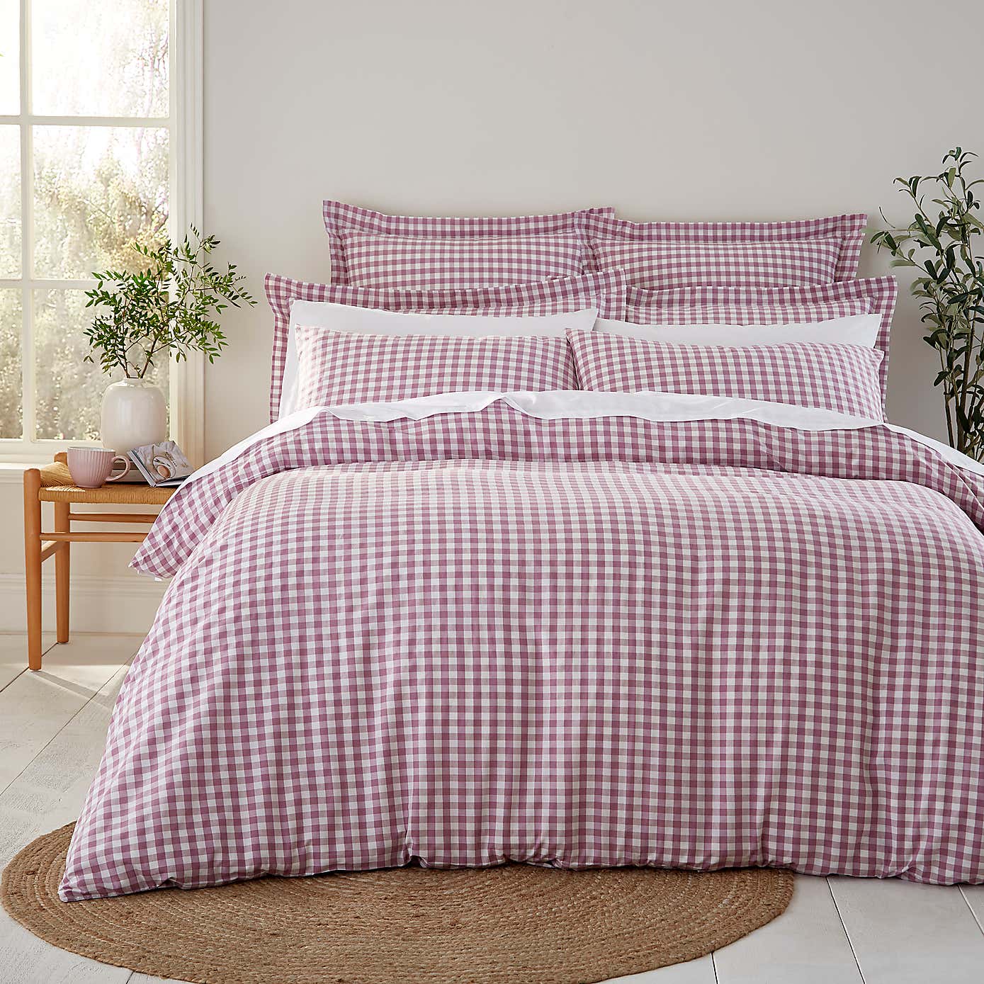 Portloe Gingham Woven Cotton Standard Pillowcase Pair