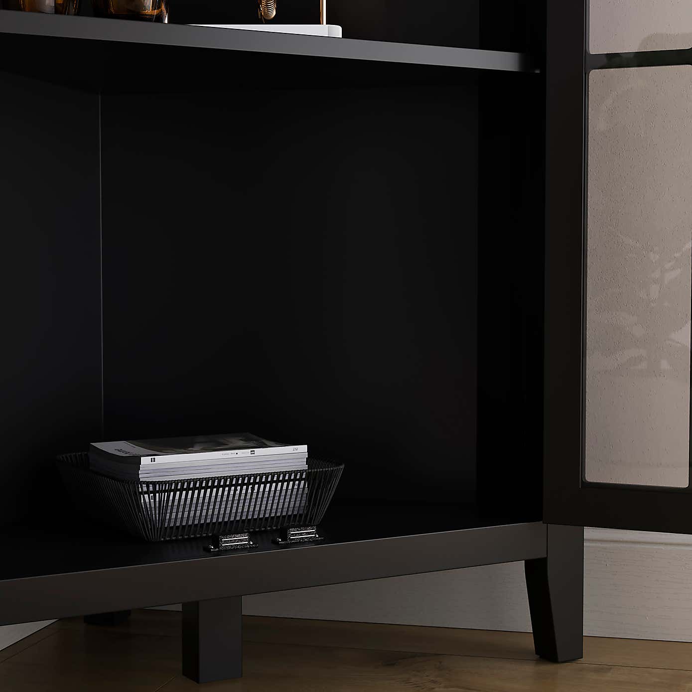 Lynton Glazed Glass Corner Cabinet