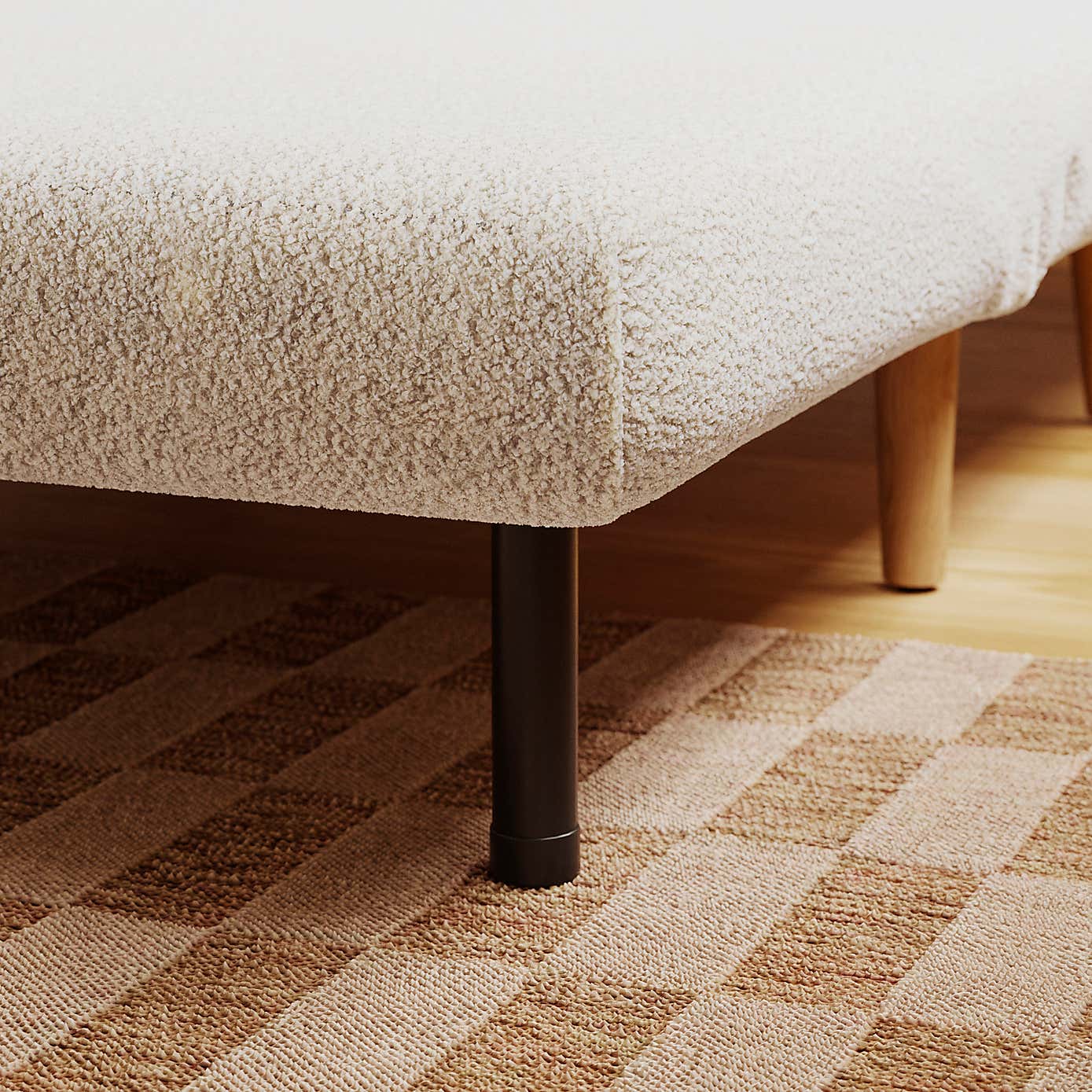 Phoebe Sherpa Small Double Sofa Bed