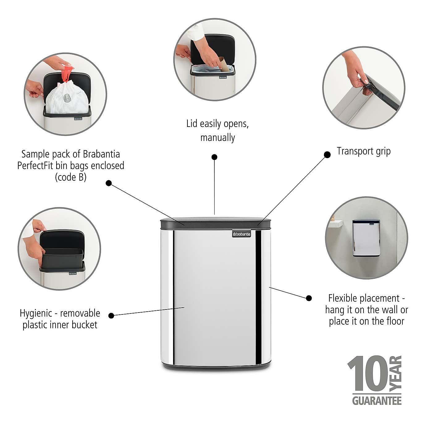 Brabantia Bo 7L Waste Bin