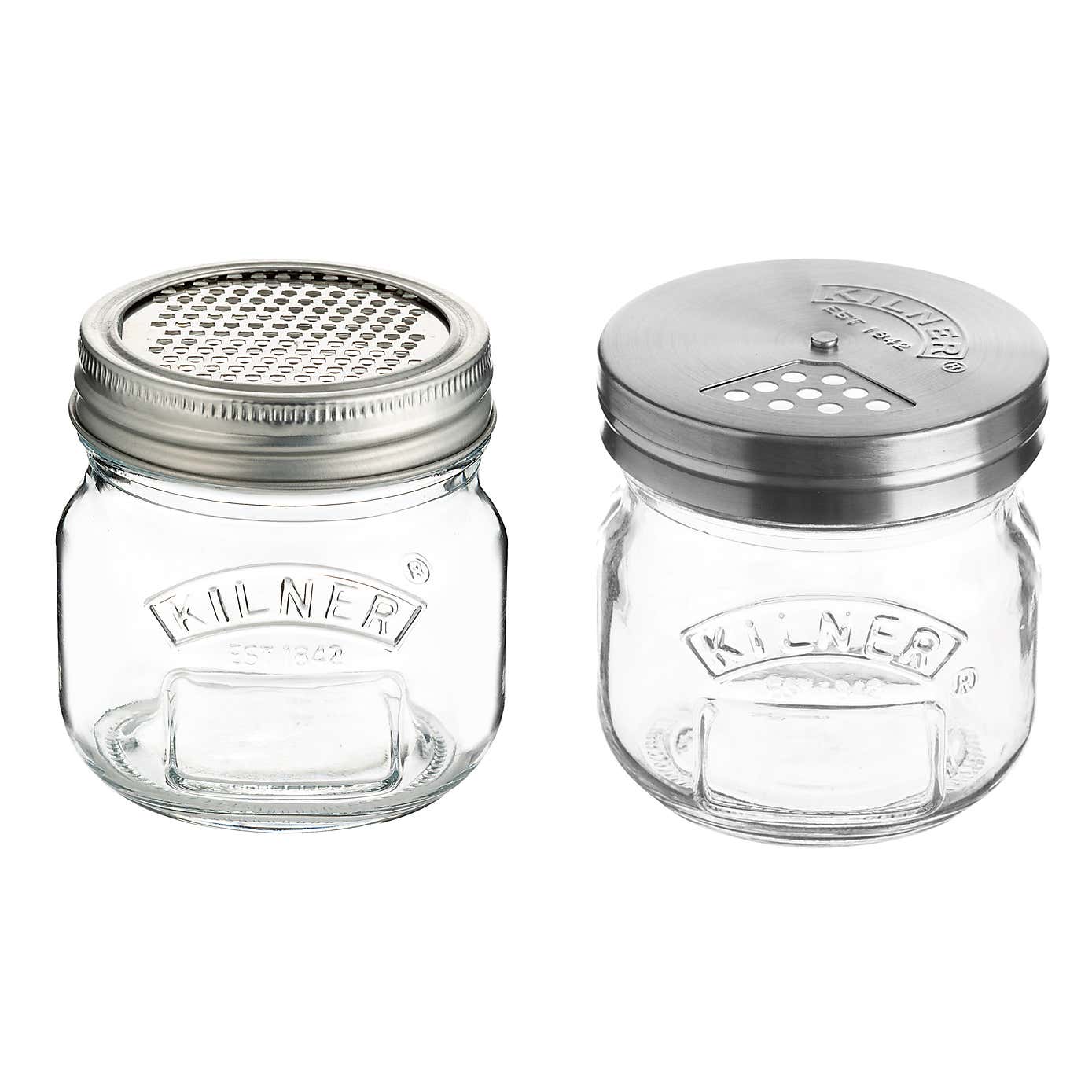 Kilner Set of 2 Shaker & Fine Grater Storage Jars