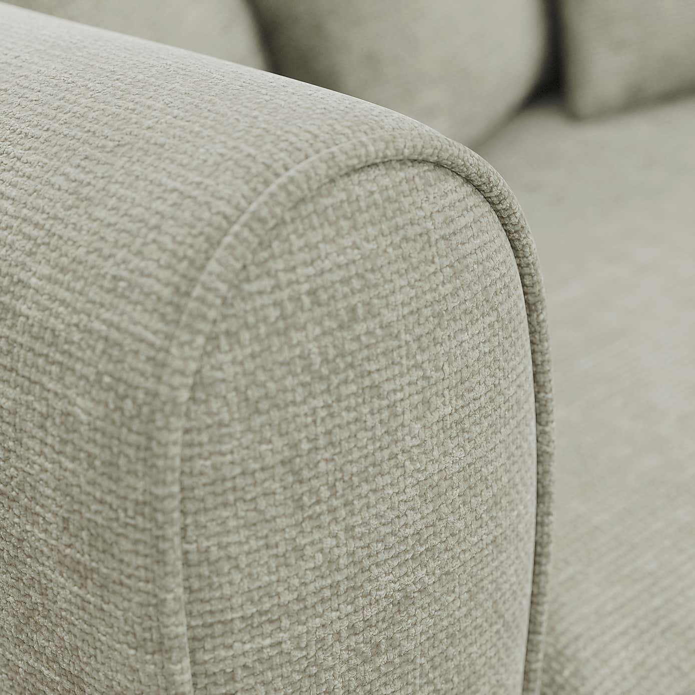 Blake Curved Arm Chunky Chenille 3 Seater Sofa