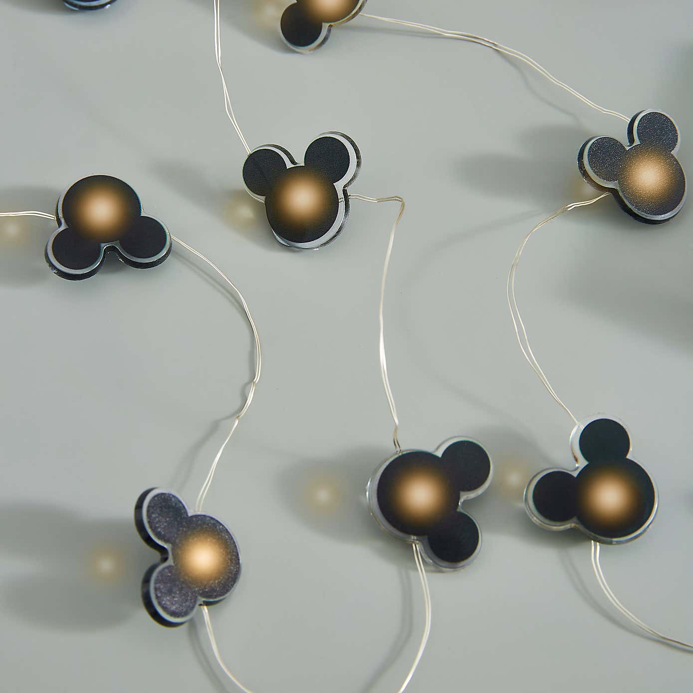 Mickey Mouse Black LED String Lights
