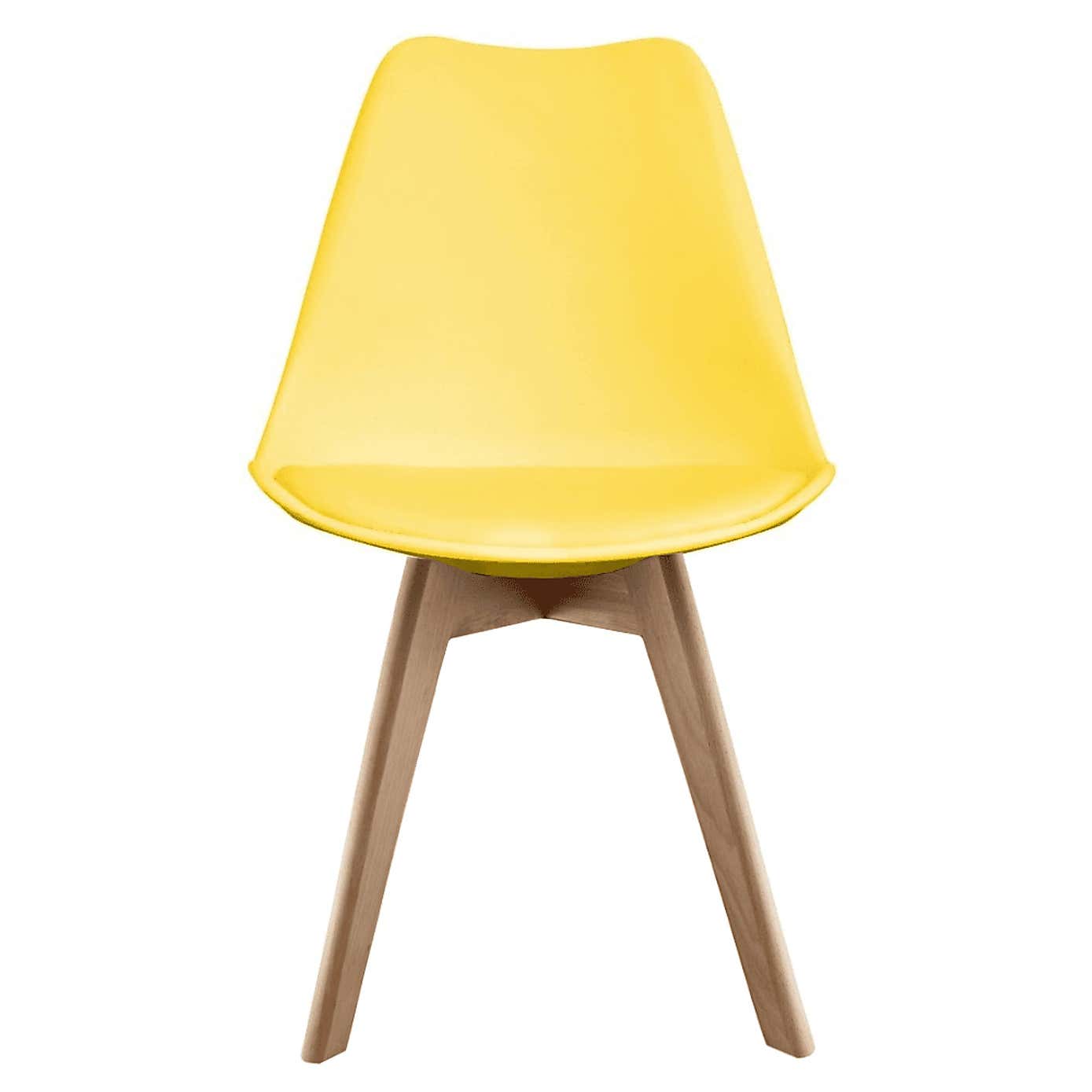 Fusion Living Soho Plastic Dining Chair with Squared Legs